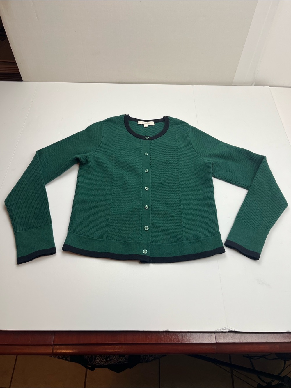 Favorite Daughter The Sweetheart Rib Cardigan Sweater Womens Medium Green